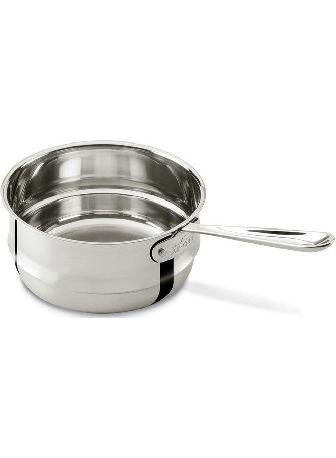 All-Clad All-Clad Specialty Stainless Steel Double Boiler Insert 3 Quart Induction Oven Safe 400F Pots and Pans, Cookware Silver