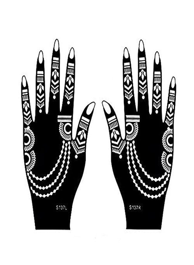 Ivana's Heena Mehandi Tatto Stencil Set for | Hand | Body | Fingure | Face | Heena Art Temporary Tatto for Kids, Girls & Women, Design - Tatto-33, Black, M - Image 3