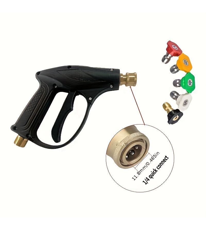 4 Piece High Pressure Cleaning Machine Quick Connect Nozzle Set For Car Washing Pressure Washer Gun With 0 15 25 Degree Fan Nozzle Spray Tip Assorted Colors - Image 5