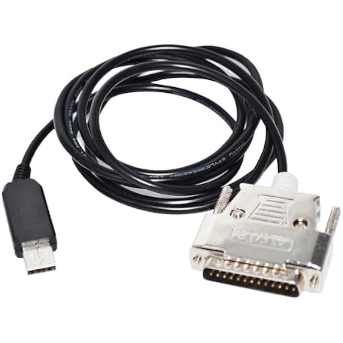 rayihni USB MALE RS232 SERIAL TO DB25 MALE ADAPTER CONVERTER CABLE FOR FANUC CNC 16/18/21/0I/16I/18I/21I SERIES(1.8 METERS) - Image 1