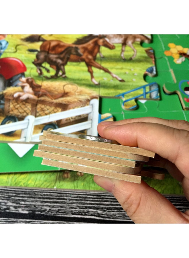 24-piece Children's Large Puzzle Traffic Car Dinosaur Animal 34567-year-old Boys And Girls Assembled Educational Toys-Color:Marine Animal Series - Image 4