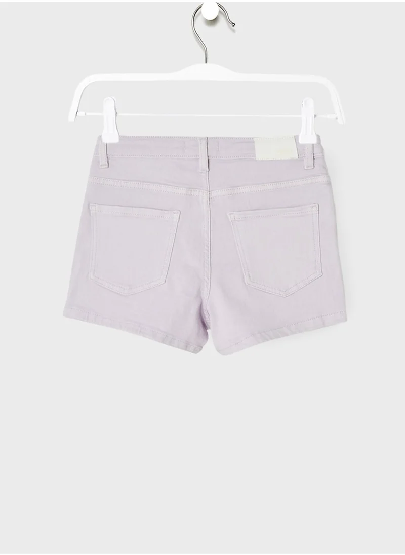 MANGO Youth Teen Buttoned Denim Shorts