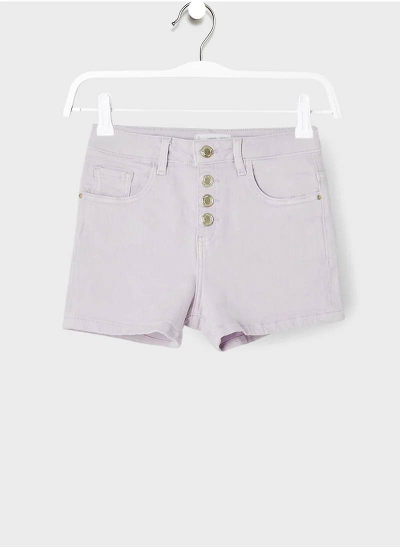 MANGO Youth Teen Buttoned Denim Shorts