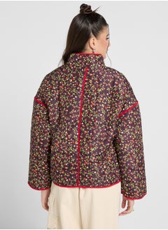 Ginger Floral Padded Jacket With Contrast Detail  - Image 2