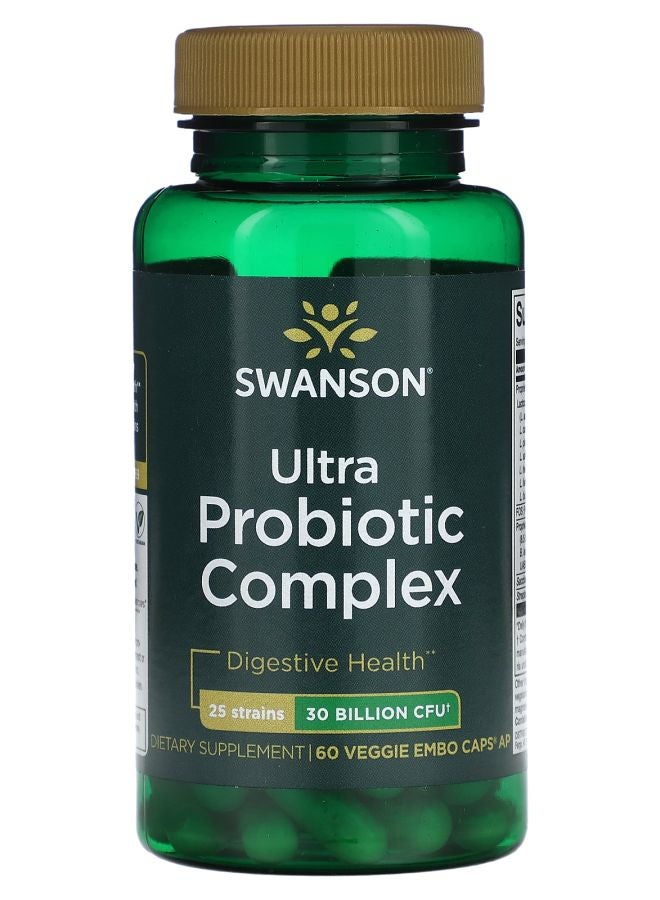 SWANSON Ultra Probiotic Complex 30 Billion CFU 60 Veggie Embo Caps AP