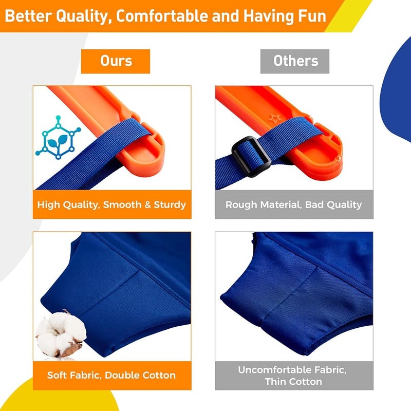 FUNLIO 2-in-1 Swing Set and Baby Door Hopper for Toddlers, Swing Set for Children with 4 Sandbags, Foldable Metal Stand for Indoor and Outdoor Use, Easy to Assemble and Store - Image 4
