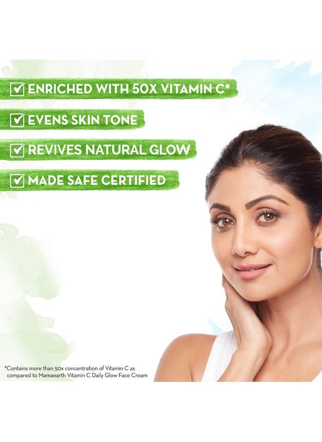 Mamaearth - Vitamin C Daily Glow Face Serum For Men & Women - Vitamin C Serum For Glowing Skin, Oily Skin & Dark Spots, With 50X Vitamin C -30Ml - Image 1