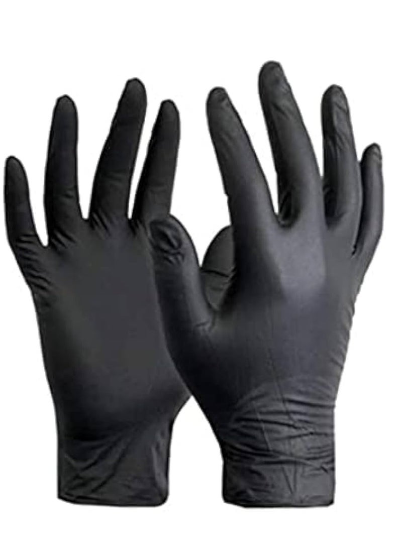 100-Piece Disposable Nitrile Gloves Set Black L