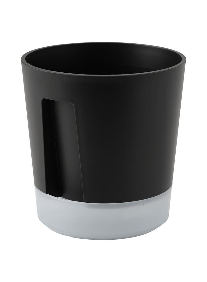 Zaboon Self-Watering Plant Pot, In/Outdoor Transparent/Anthracite, 12 Cm - Image 1