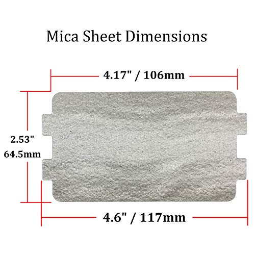 IMSurQltyPrise Microwave Waveguide Cover Mica Sheet Replacement Part Suitable for MM721NH1-PW MM721NG1-PW M1-L213B 211A, 2.53" x 4.17" Thickness 0.4mm - 4 Pack - Image 2