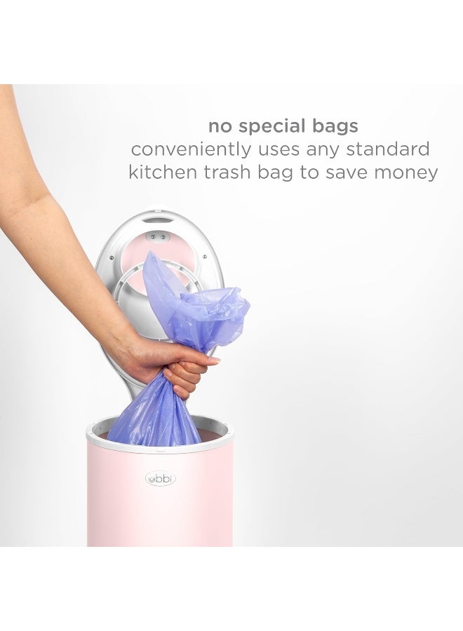 Ubbi Steel Diaper Pail, Odor Locking, No Special Bag Required, Award-Winning, Registry Must-Have, Blush Pink - Image 4