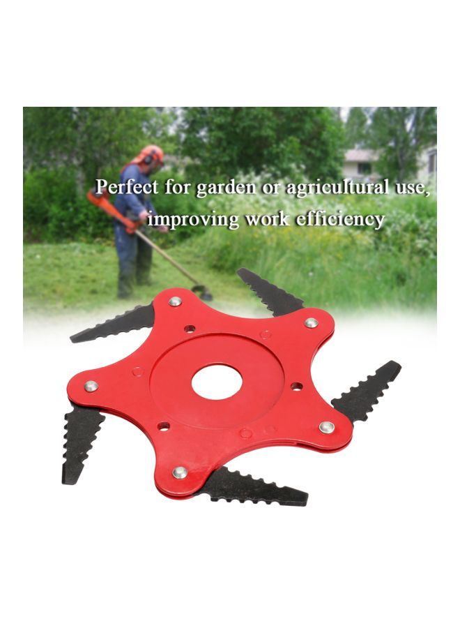 NIBEMINENT 5 Teeth Rotatable Sawtooth Lawn Mower Red/Black 22x19x1centimeter - Image 3