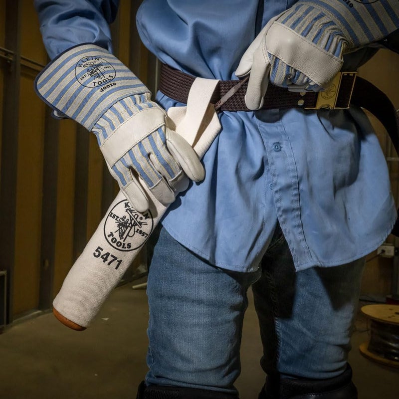 Klein Tools 5471 Canvas Electrode Bag with Leather Bottom - Durable and Heat-Resistant - Image 4