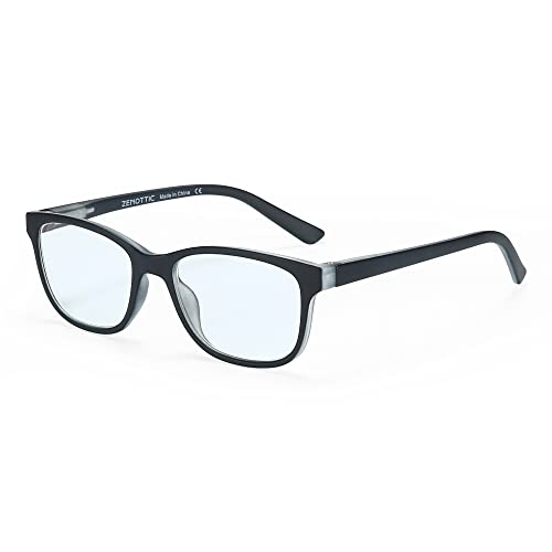 ZENOTTIC Kids Blue Light Blocking Glasses Anti Glare Lens Lightweight Frame Computer Eyeglasses for Boys and Girls(Black) - Image 1