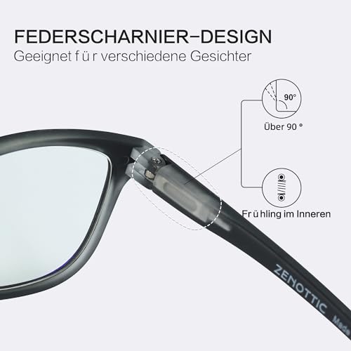 ZENOTTIC Kids Blue Light Blocking Glasses Anti Glare Lens Lightweight Frame Computer Eyeglasses for Boys and Girls(Black) - Image 4
