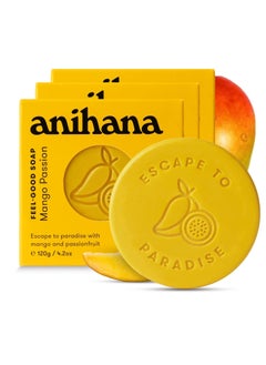 ANIHANA Feel-Good Soap 3 Pack with Coconut Oil and Shea Butter Gentle Cleansing Paraben Free Cruelty Free Refreshing Mango Passion Scent 4.2 oz each - pzsku/Z4E51917F017E4BF74E00Z/45/1741158195/4cedb457-2646-464e-ab3f-9dd78b82fbcb