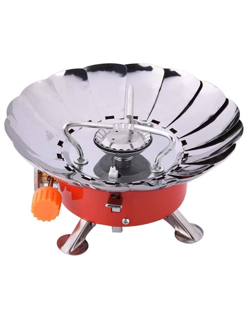 GO2CAMPS Windproof Camping Gas Stove/Portable Collapsible Outdoor Camping Stove with Piezo Ignition Backpacking Stove for Outdoor Cooking Camping,Hiking,Picnic and Trucking - Image 2