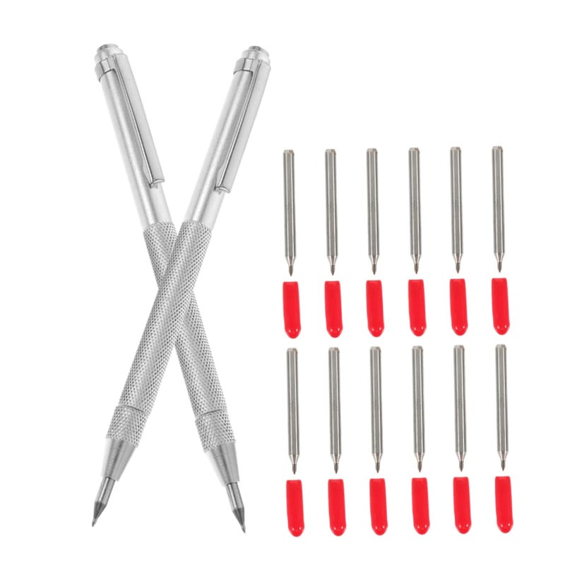 Tungsten Carbide Tip Scriber Pen 3 Pack with Replacement Tips for Glass Ceramics Marking - Image 3