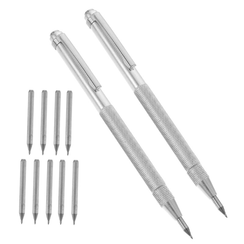 Tungsten Carbide Tip Scriber Pen 3 Pack with Replacement Tips for Glass Ceramics Marking - Image 4