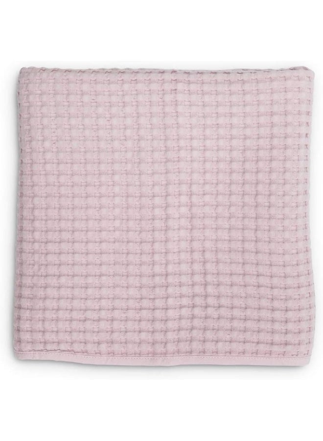 lulujo Lulujo Waffle Baby Blanket| Soft 100% Cotton And Multi Use| 100 X 80 Cm| Ballet Slipper Pink - Image 4