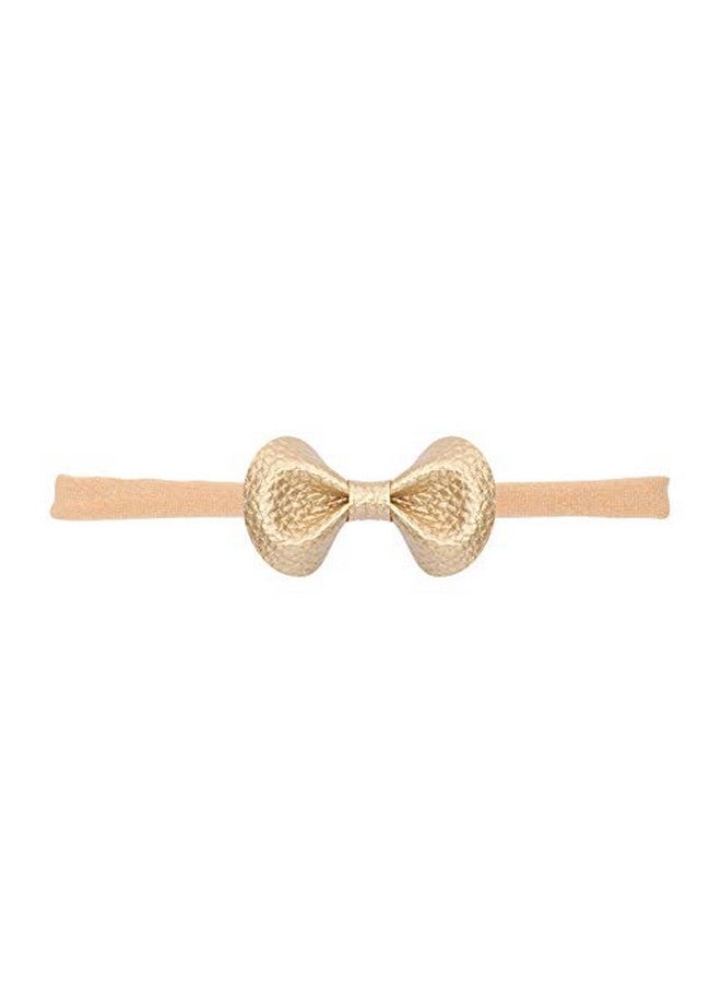 BBTDIN Baby Girls Butterfly Headband Bow Infant Toddler Bowknot Hair Band BBG02 (-Gold-) - Image 3