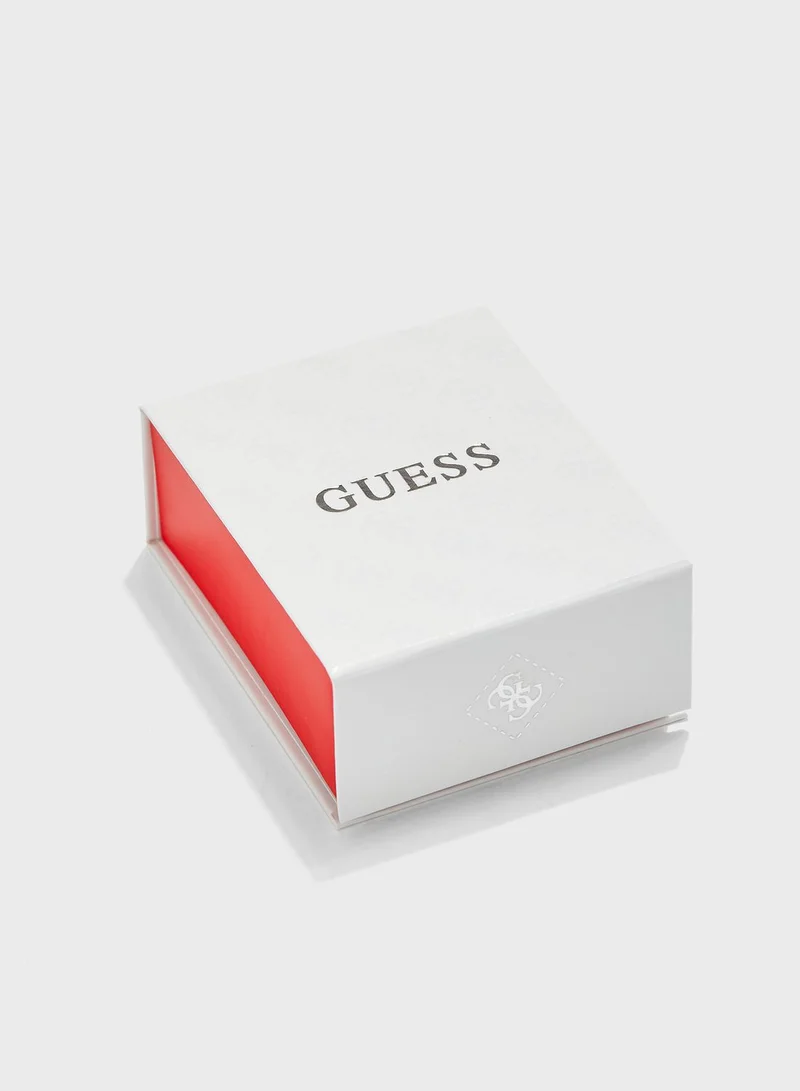 GUESS SAFETY PIN&CRYSTALS RING (RH)