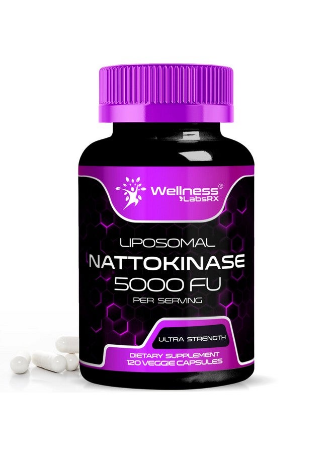 WELLNESS LABSRX Nattokinase Supplement Capsules - 5000 FU - Enzymes from Japanese Natto - Daily Wellness Support - 120 Count - Image 1