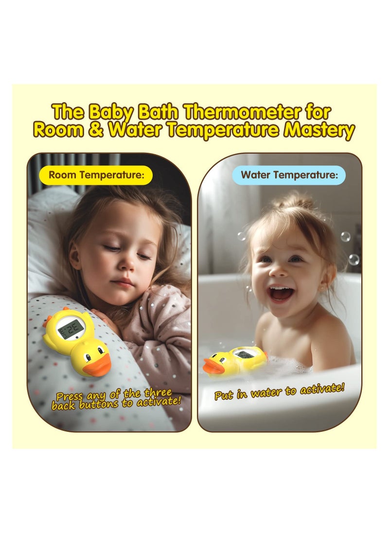SYOSI - Duck Thermometer, New Upgraded Mute Visual Alert for Fahrenheit and Celsius DegreeDuck Thermometers Floating Toy for Infants Floating Toy for Infant Toddler Bathtub Pool with Temperature Warning - Image 1