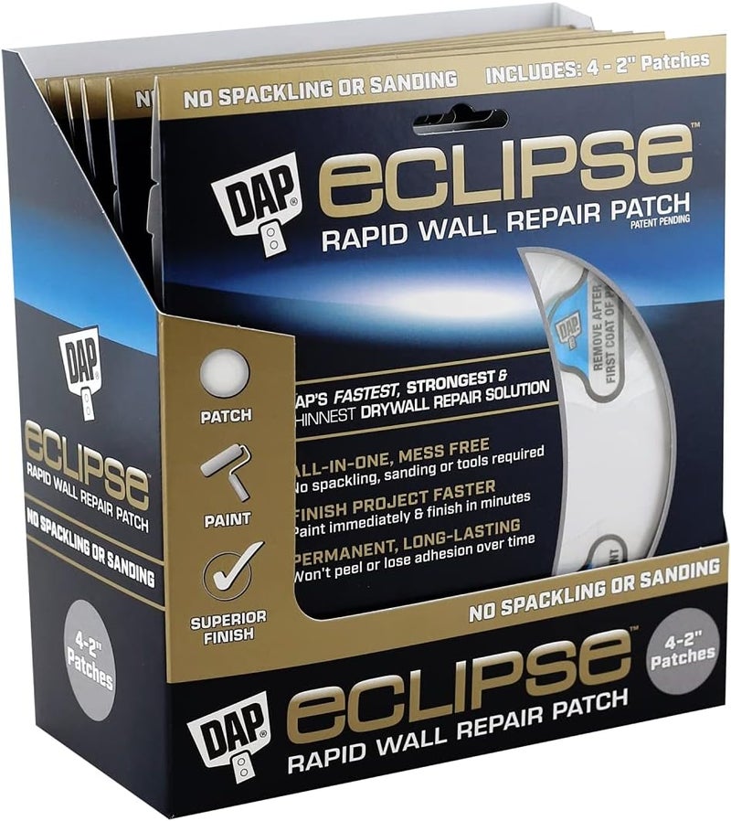 DAP 7079809161 2 in Eclipse Rapid Wall Repair Patch  Pack of 6