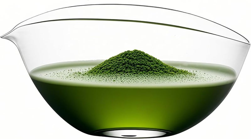 LamChyar Matcha Bowl with Spout, Lead-Free Glass Tea Bowl with Pour Spout 7 Oz, Japanese Style Chawan, Matcha Ceremony Accessories - Image 1