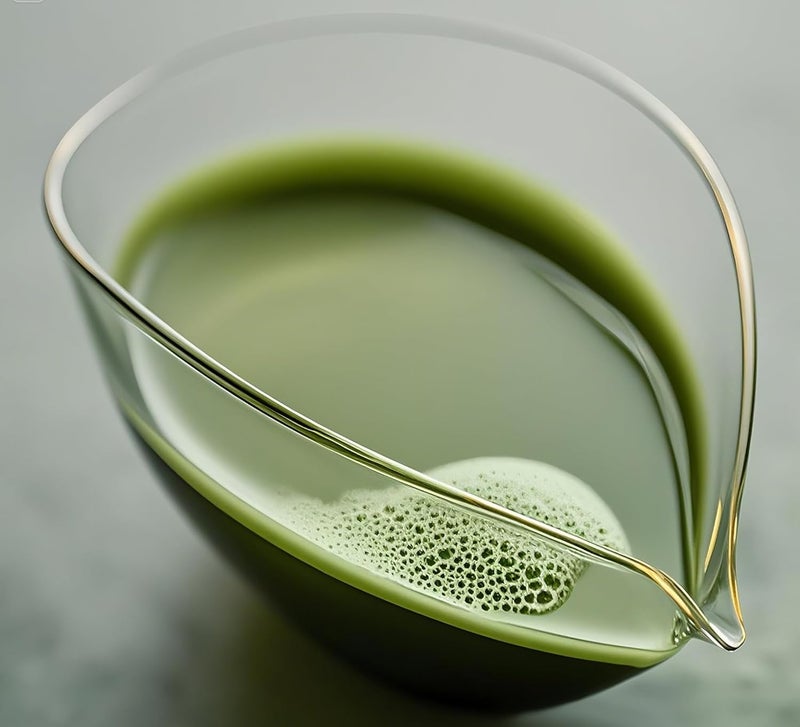 LamChyar Matcha Bowl with Spout, Lead-Free Glass Tea Bowl with Pour Spout 7 Oz, Japanese Style Chawan, Matcha Ceremony Accessories - Image 5