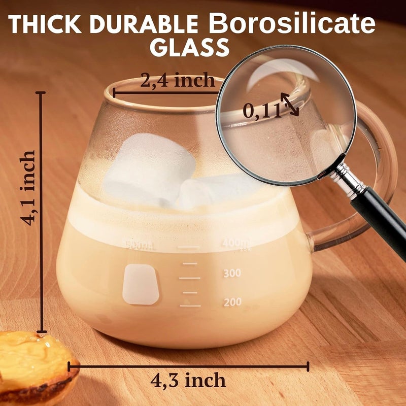 BMC Erlenmeyer Flask Mug - Beaker Coffee Mug with Measurements - Borosilicate Thick Durable Glass 16.9oz (500mL) Capacity - Great Gift for Anyone who Loves Science & Chemistry - Image 2