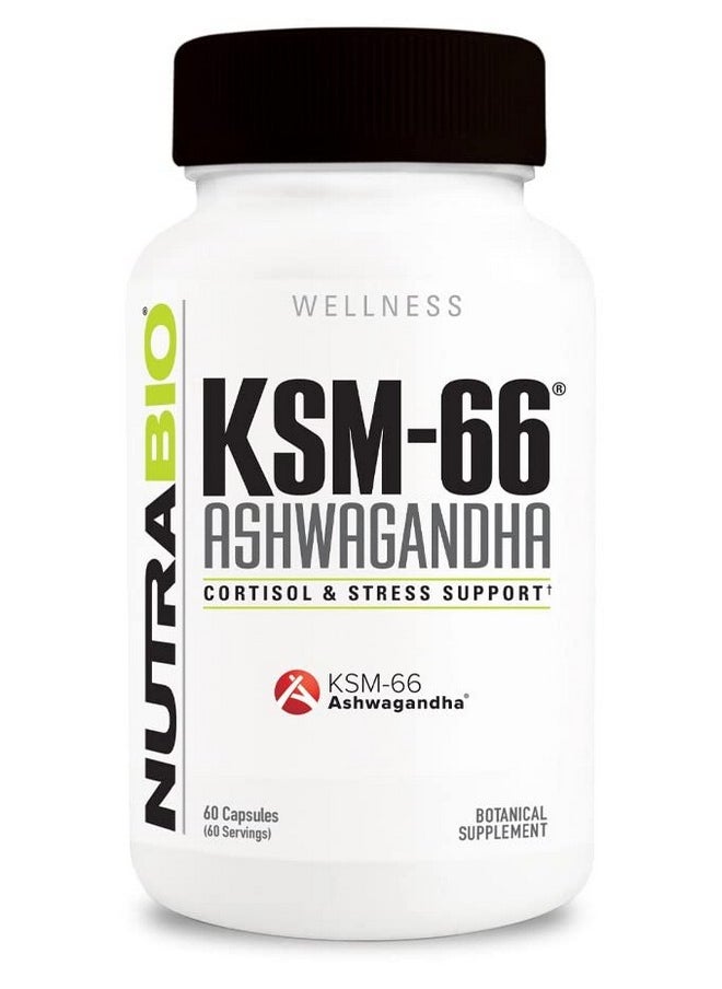 NutraBio - Ashwagandha Ksm66 Herbal Supplement For Better Overall Body Health 600Mg 60 Vegetable Capsules - Image 1