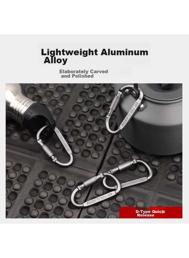 Golmud Geermu 8cm Aluminum Alloy Keychain, Small Quick-release Buckle, 4-pack Key Ring - Image 4