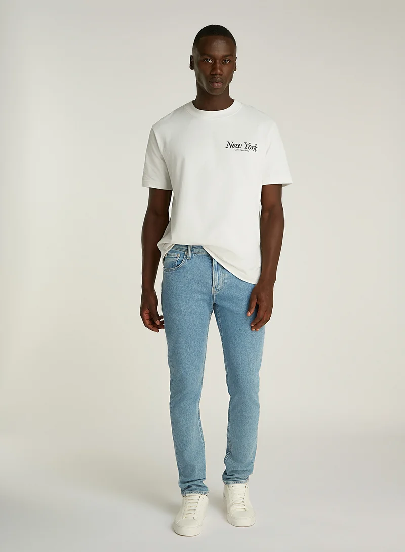 كالفن كلاين جينز Logo Print Crew Neck T-Shirt