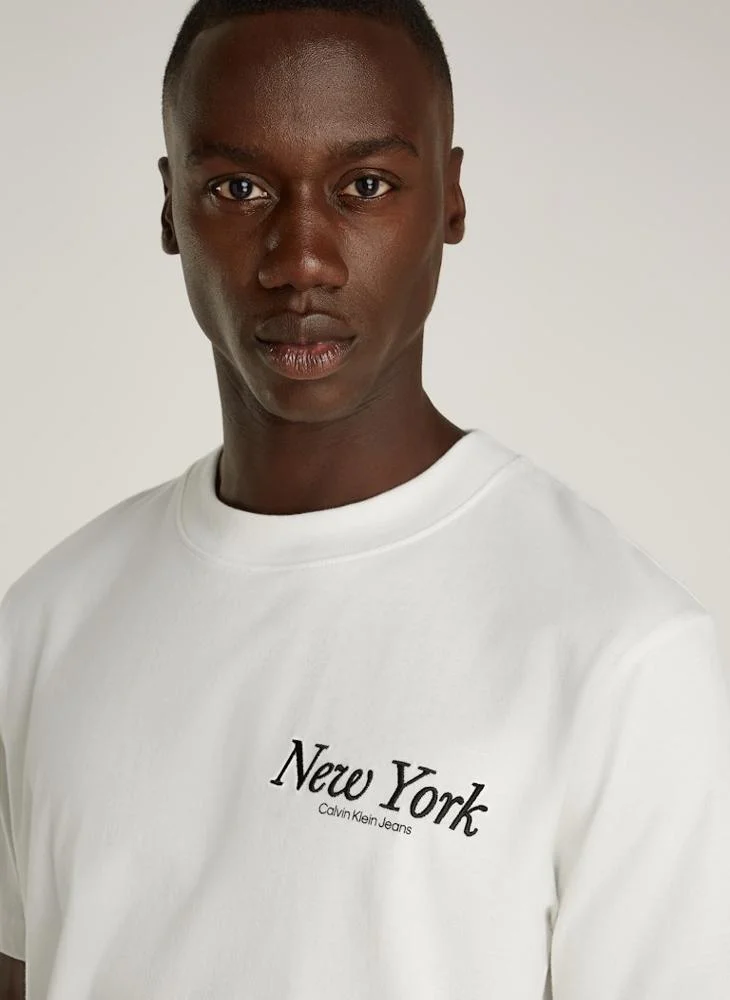 كالفن كلاين جينز Logo Print Crew Neck T-Shirt