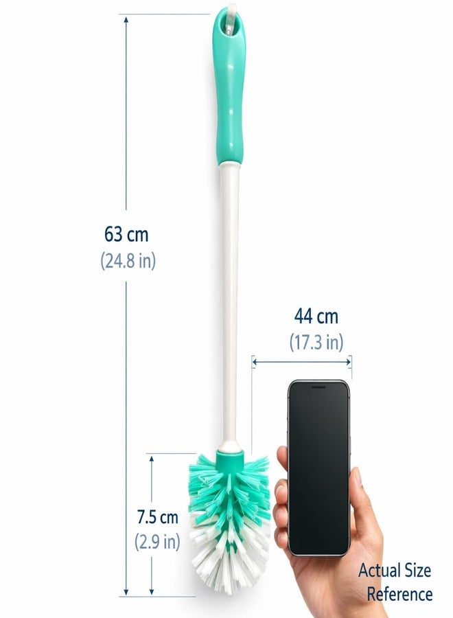 ARICO Toilet Cleaning Brush with Long Handle, Heavy Duty Bathroom Cleaner Brush, Durable Bristles, Deep Cleaning Toilet Bowl Brush with Ergonomic Grip Handle - Image 3