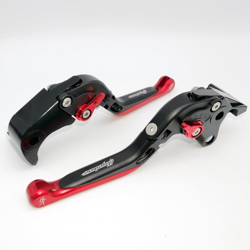 Replacement Brake and Clutch Levers for Suzuki GSX1300R Hayabusa 2021-2024 (Black/Red) - Image 3