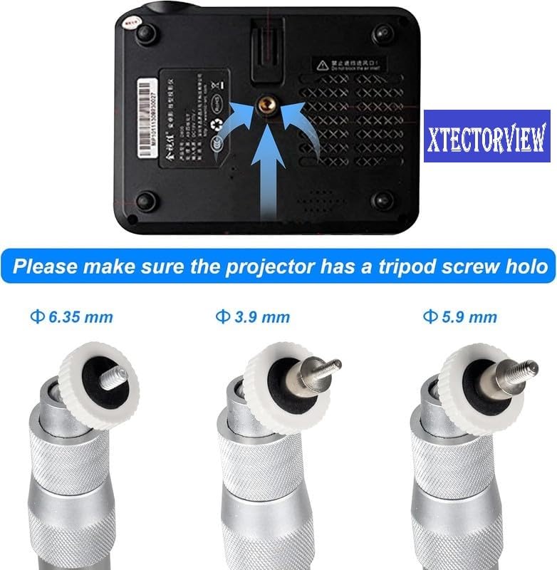 XTECTORVIEW 3FT CCTV Camera Bracket, Universal Ceiling Mount for Projector 360° Degree Rotatable Extendable Tilt Up to 20-36 Inch CCTV DVR, Single Screw Projector Stand Wall Mount -Weight Capacity 5KG - Image 5