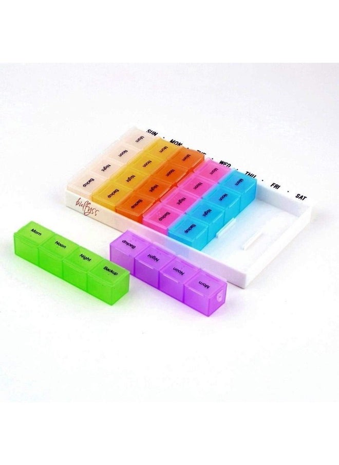 Generic 7-Day Pill Box – 28-Compartment Medicine Organizer  - Image 3