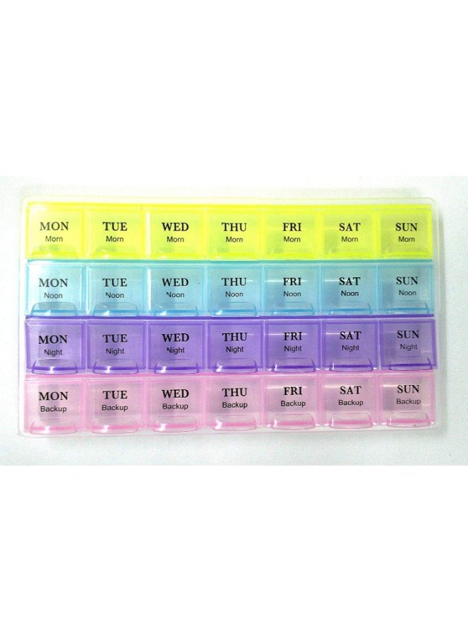 Generic 7-Day Pill Box – 28-Compartment Medicine Organizer  - Image 1