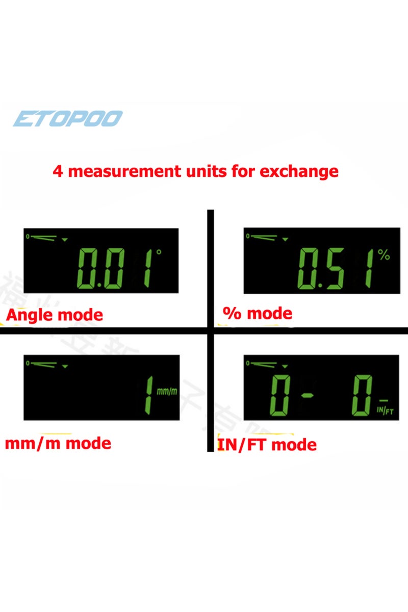 erorex 6inch Digital level Electronic Protractor inclinometer with magnet illuminate Level Angle meter G... - Image 5