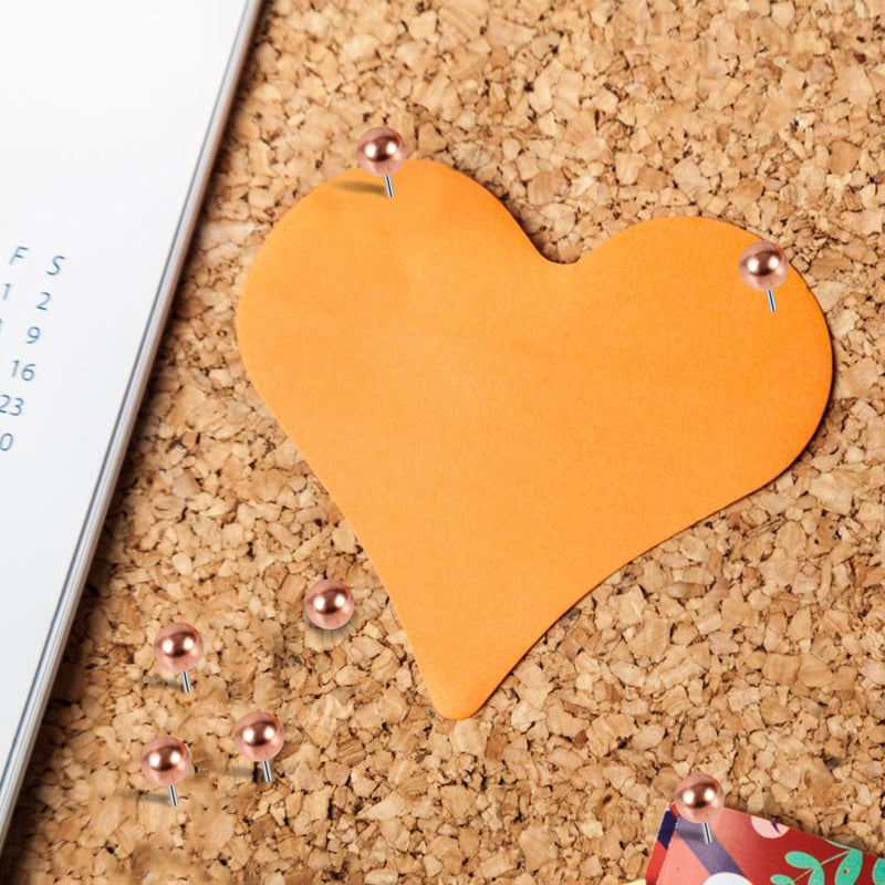 XIHIRCD 200 Pcs Map Pins, Rose Gold Push Pins for Bulletin Board, Fabric Marking, Photo Wall Production - Small Round Head Marking Tacks - Image 5