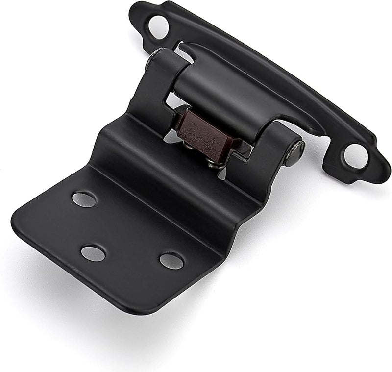 Ravinte 60 Packs (30 Pairs) 3/8" Inset Matte Black Cabinet Hinge, Self Closing Hinges for Kitchen/Bathroom/Furniture Cabinets & Doors. Decorative Hardware with Door Bumper. - Image 1