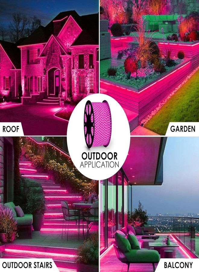 NEWNESS 5 Meter Waterproof LED Strip Light Pink (5730 SMD) | Energy Efficient Rope Light for False Ceiling, Room, Diwali, Christmas, Party & Home Decoration - Image 2