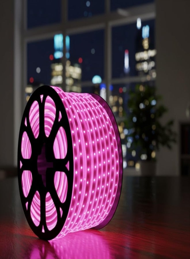 NEWNESS 5 Meter Waterproof LED Strip Light Pink (5730 SMD) | Energy Efficient Rope Light for False Ceiling, Room, Diwali, Christmas, Party & Home Decoration - Image 1
