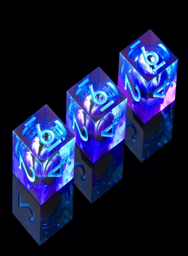 YEMEKO 1Pcs D6 DND Dice with Resin Sharp Edge D&D Dice, Random Color and Style 6 Sided Dice 16mm Handmade Polyhedral for DND Roleplaying Games - Image 1