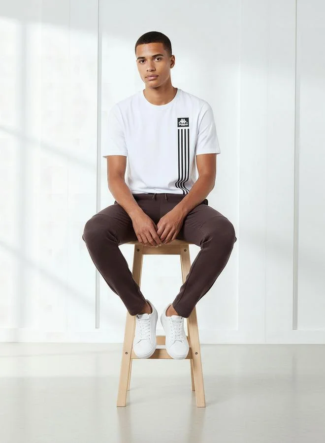 Kappa BROWN Kappa Men Relaxed Fit Joggers with Drawstring Waist for Men | Best Price UAE