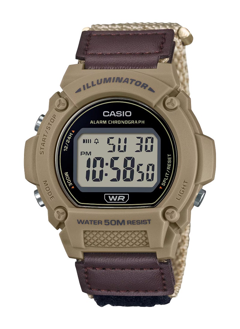 CASIO - Digital Nylon Strap Watch W-219HB-5AV - Image 1