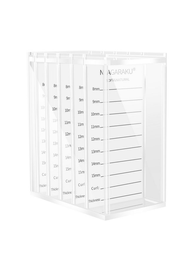 NAGARAKU Acrylic Lash Extension Organiser Storage False Eyelash Pallet Volume Boxes Makeup Holders Tools Case Lashes Container 5 Layers With 250 Tape Strips…  - Image 1